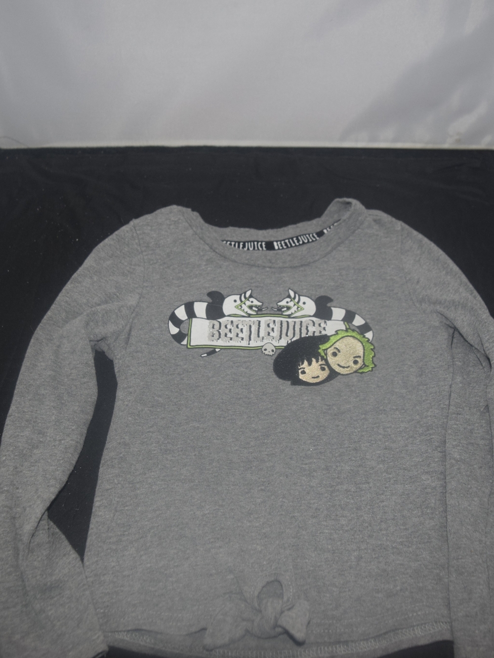 Gray Beetlejuice Graphic Kids Long-Sleeve Top 5T